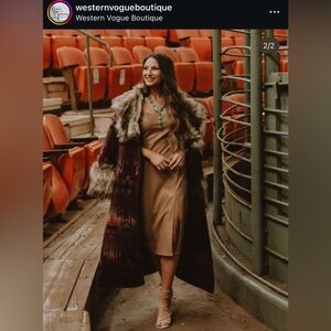 Tan Faux Leather Dress - Size M